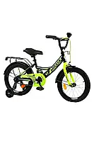 Детский велосипед двухколесный 16" CORSO MAXIS CL-16029 С боковыми колесами для детей Для мальчика Салатовый