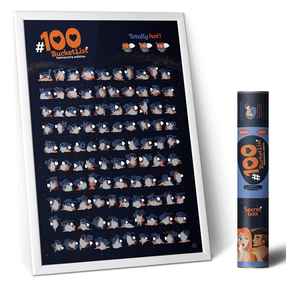 Скретч постер 100  BucketList KAMASUTRA edition