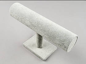 Підставка ПБС 14 для годинників і браслетів сірого кольору (велюрова), ширина 23 см.