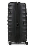 Валіза велика L поліпропілен чорна 77х53х33+5см/133л/4.8кг/Airtex 242, фото 5