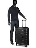 Валіза велика L поліпропілен чорна 77х53х33+5см/133л/4.8кг/Airtex 242, фото 8