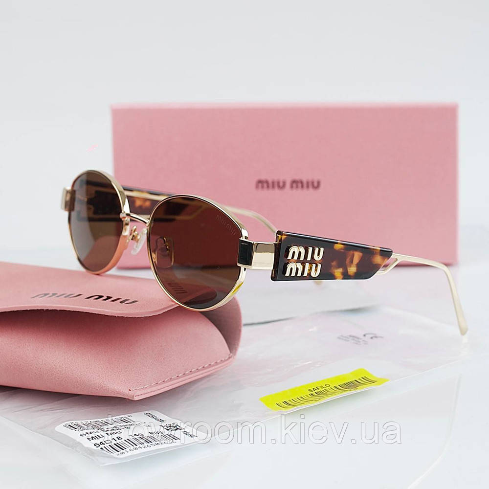 Жіночі овальні сонцезахисні окуляри Miu Miu 5688 LUX