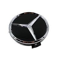 Ковпак колеса MERCEDES чорний с ХРОМОМ d=75мм ПЛАСТИК 1шт A2204000125