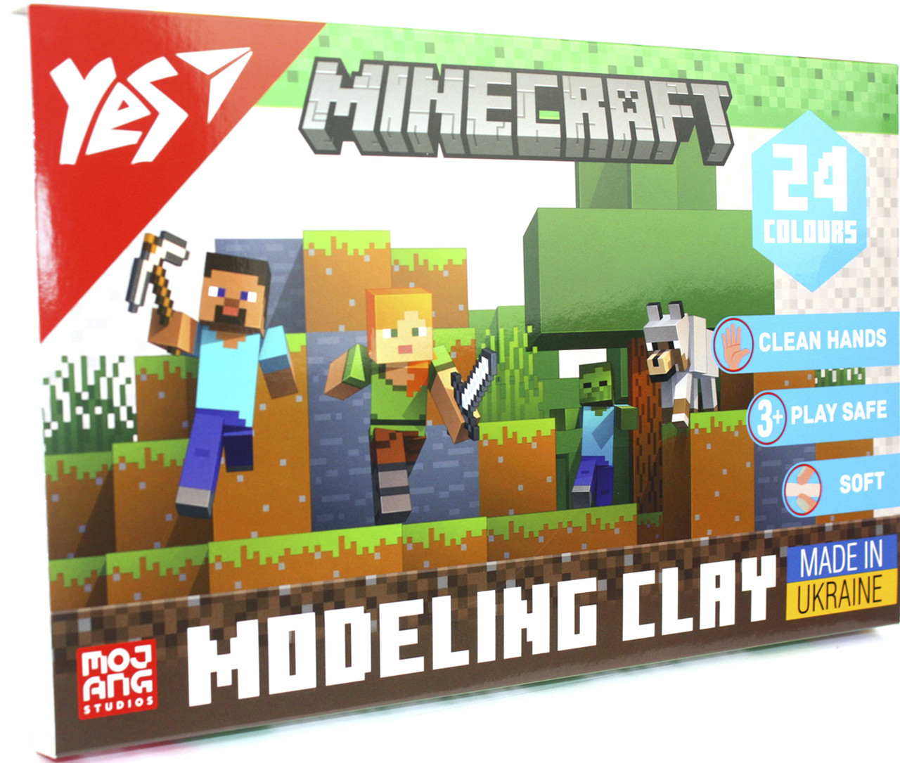 Пластилін "Yes" Minecraft 24 кольор. 480гр №540682(14), фото 1
