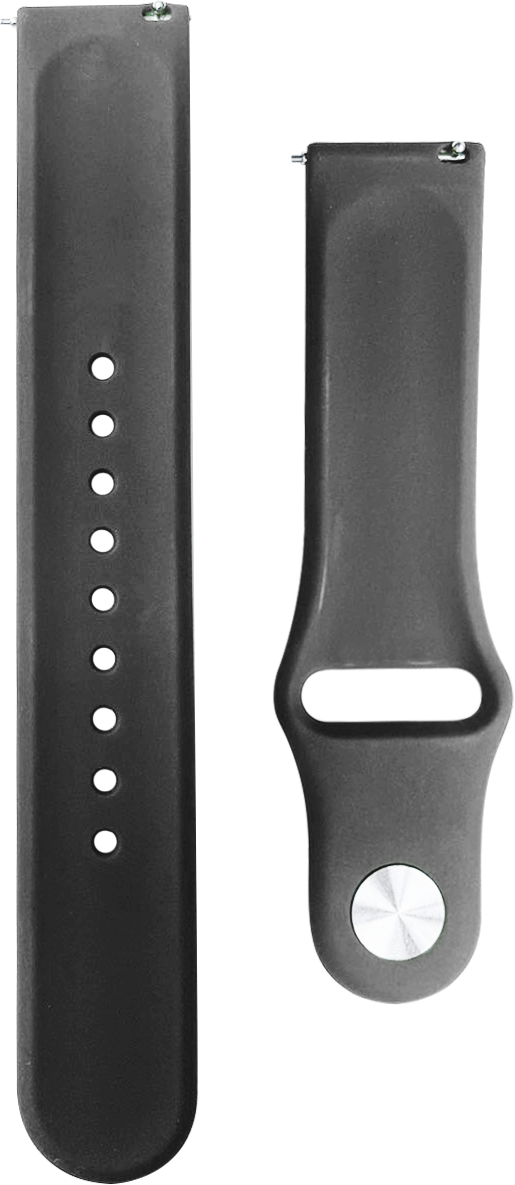 Ремінець 22 mm силікон Чорний