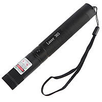 Лазерна вказівка ​​Laser Pointer 303 із зеленим світлом.  Чорний – зелене світло.