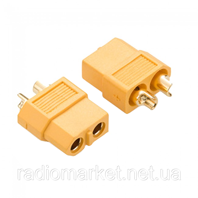 Гніздо живлення XT60, 2-х контактний, фото 1