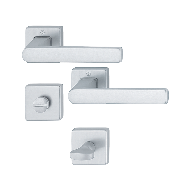 Міжкімнатна Дверна Ручка HOPPE  Brindisi + WC алюм. мат. хром