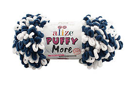 Нитки пряжа для в'язання петлями велюрова плюшева для пледів PUFFY MORE Пуффі Мо № 6557