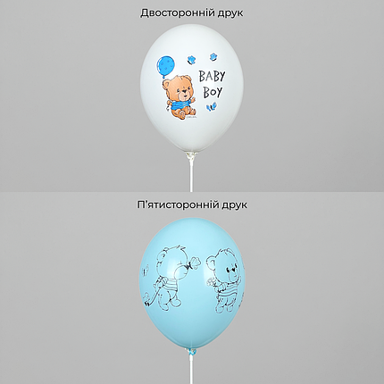 Принт 103 BELBAL-ББ 12" Baby Boy - ведмедик на білому і блакитному, фото 3