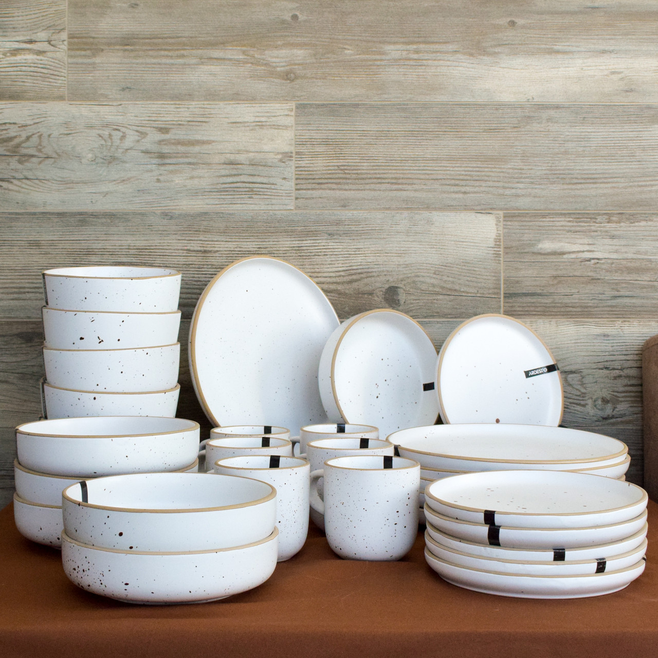 Сервіз із керамічного посуду Ardesto Midori, білий 30 предметів