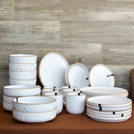 Сервіз із керамічного посуду Ardesto Midori, білий 30 предметів, фото 1