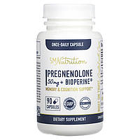 SMNutrition, Прегненолон + біоперин, 50 мг, 90 капсул