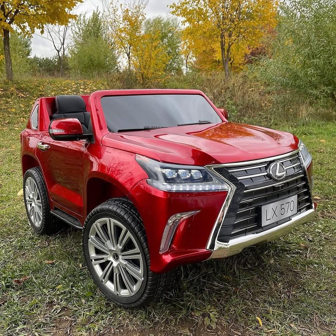 Дитячий електромобіль на акумуляторі Lexus LX 570 на радіокеруванні для дітей 3-8 років червоний