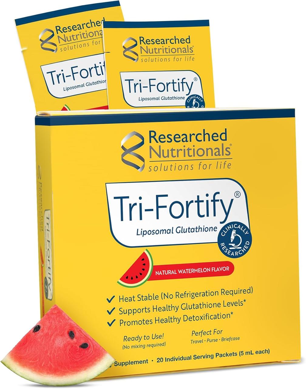 Researched Nutritionals Tri-Fortify Glutathione Watermelon / Ліпосомальний глутатіон кавуновий 20 саше