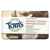 Tom's of Maine, натуральне мило для краси, кремовий кокос з кокосовою олією першого пресування, 141 г (5