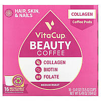 VitaCup, Beauty Coffee, середнього обсмажування, 16 чашок по 11,5 г (0,41 унції)