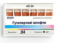 Штифты гуттаперчивые SANI 45/04, 60шт
