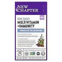New Chapter, One Daily Multivitamin + Immunity, 30 вегетаріанських таблеток