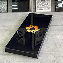 Нарди скляні Зірка Давида 61×27×5 см подарункові, фото 4