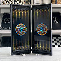 Нарди скляні Зірка Давида 61×27×5 см подарункові, фото 3