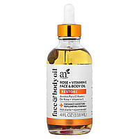 Artnaturals, олія для обличчя та тіла, троянда + вітамін E, 118 мл (4 рідк. унції)