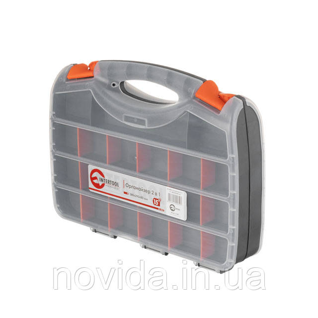 Органайзер 15", 2 в 1, 380*290*80 мм INTERTOOL BX-4005