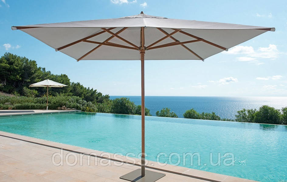 Парасоля вулична "Торонто" 2,5х2,5м з дерев’яною основою для кафе та ресторану, фото 1