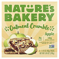 Nature's Bakery, Oatmeal Crumble, яблуко, 6 пакетиків по 40 г (1,41 унції)
