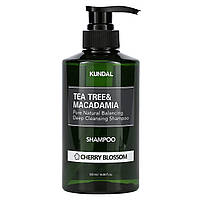 Kundal, Tea Tree & Macadamia, шампунь, вишневий колір, 500 мл (16,9 рідк. Унції)