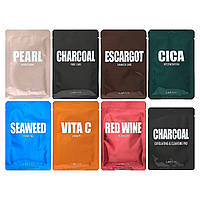 Lapcos, Beauty Buffet II, набір різноманітних тканинних масок, 7 шт. + 1 шт.