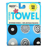 Skoy, Кухонний рушник, двосторонній круговий принт, синій, 1 рушник