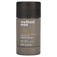 Method, Для чоловіків, дезодорант, кедр і кипарис, 75 г (2,65 унції)