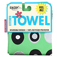 Skoy, Кухонний рушник, з двостороннім принтом у формі круга, зелений, 1 рушник
