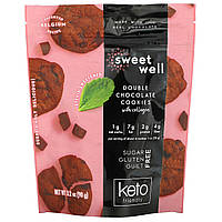 Sweetwell, Кето-печиво, з колагеном, подвійний шоколад, 90 г (3,2 унції)
