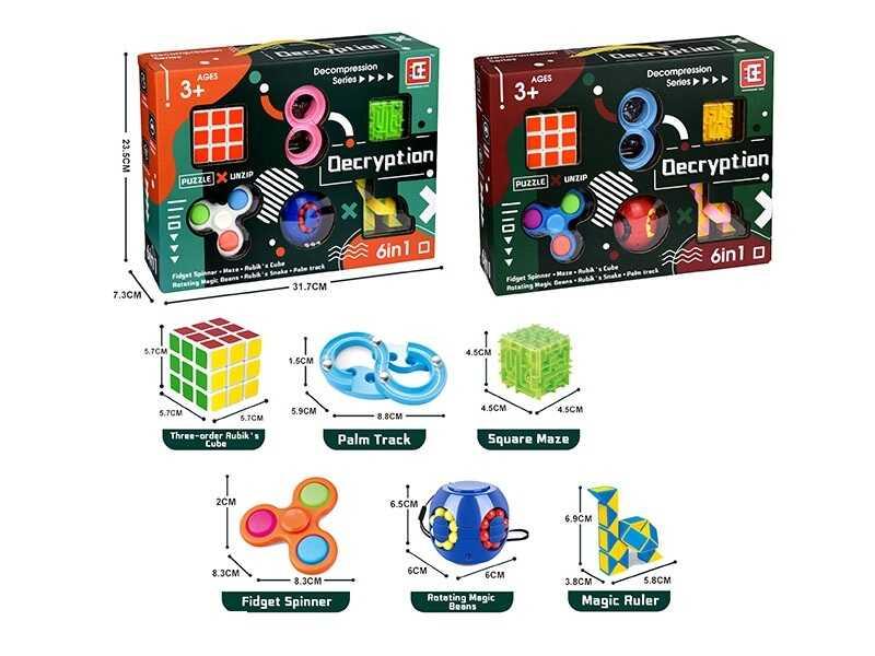 Логічна гра F 401 - 2 види, 6 в 1, в коробці