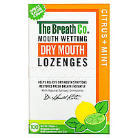 TheBreathCo., Льодяники для змочування і сухості в роті, цитрусові та м'ята, 100 льодяників в оболонці