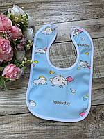 Дитячий водонепроникний слинявчик на кнопці для немовлят, м'який тканинний нагрудник для новонароджених 1 шт