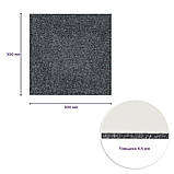 Плитка ковролінова з TPR основою багаторазова темно-сіра 300х300х4мм SW-00002801, фото 3