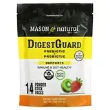 Mason Natural, DigestGuard, пребіотик і пробіотик, полуниця та ківі, 14 пакетиків як порошок