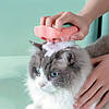 Масажна щітка для кота + Резервуар для шампуню, Колір Рандом / Щітка для купання тварин / Гребінець для котів, фото 7