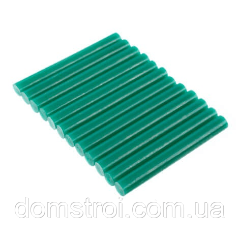 Комплект зелених клейових стрижнів INTERTOOL RT-1056 (12 шт) 11.2×200 мм