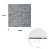 Плитка ковролінова з TPR основою багаторазова сіра 600х600х4мм SW-00002800, фото 3