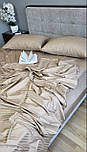 Комплект Stripe LUX BEIGE TONE 1/1см Комфорт текстиль  Полуторний, фото 10
