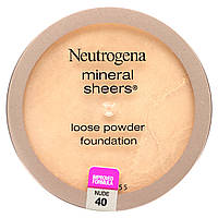 Neutrogena, Мінеральна тональна пудра Sheers, відтінок Nude 40, 5,5 г (0,19 унції)