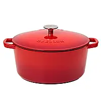 Каструля чавунна 26 см 5 л Gerlach Natur Iron червоний градієнт (5901035510586)