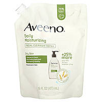 Aveeno, щоденне зволоження, очисний засіб для обличчя, для сухої шкіри, без запашників, 16 рідк. унці. (473