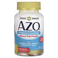 AZO, Жувальні мармеладки з D-маннозою, цитрусові, 40 жувальних таблеток