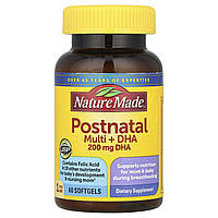 Nature Made, Postnatal Multi + DHA, 60 м'яких таблеток
