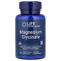 Life Extension, Гліцинат магнію, 90 вегетаріанських капсул (105 мг на капсулу)